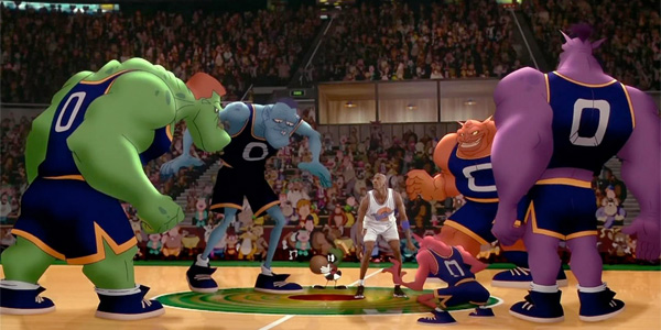 De um lado o Monstars, time de monstros que roubam as habilidades de grandes jogadores da NBA; do outro, o TuneSquad, formado por Pernalonga e a turma do Looney Tunes e o reforço de Michael Jordan